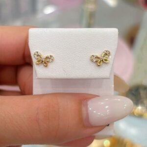 Cadena, arete y dije 14k