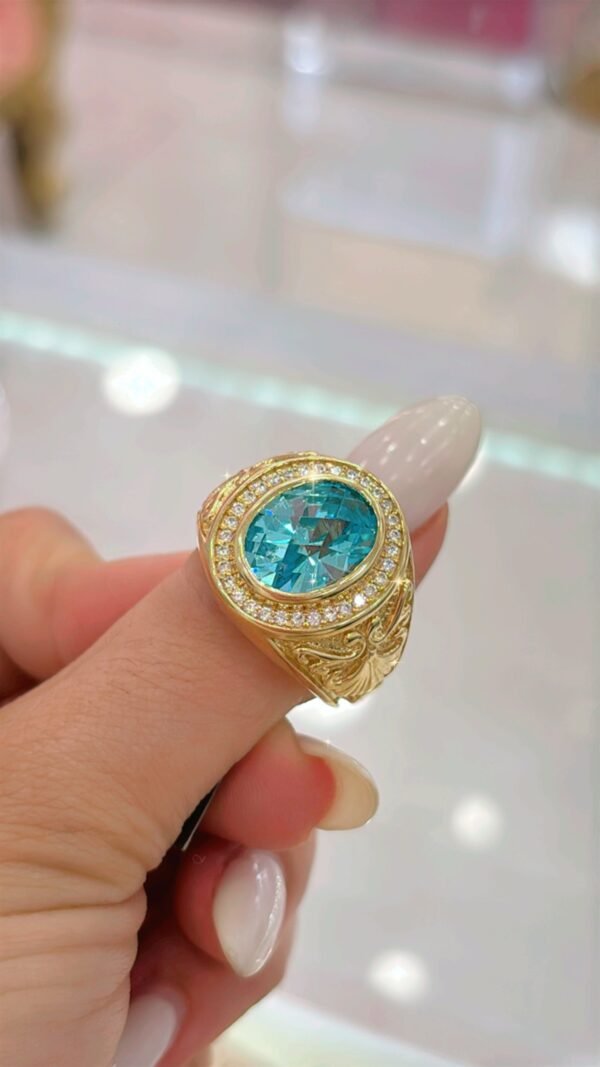 Anillo de hombre sólido 14k