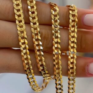 Cadena corte brillo 10k