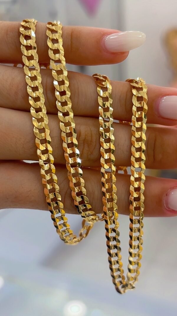 Cadena corte brillo 10k