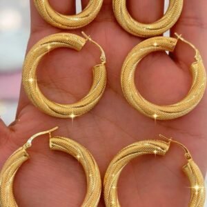 Trío de argollas 10k