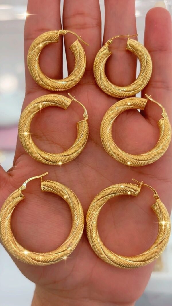 Trío de argollas 10k