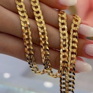 Cadena corte brillo sólida