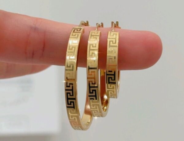 Argollas diseño 10k