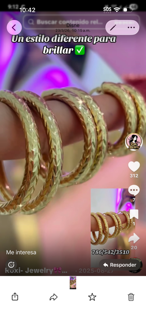 Trío de argolla 10k