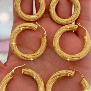 Trío de argollas 10k