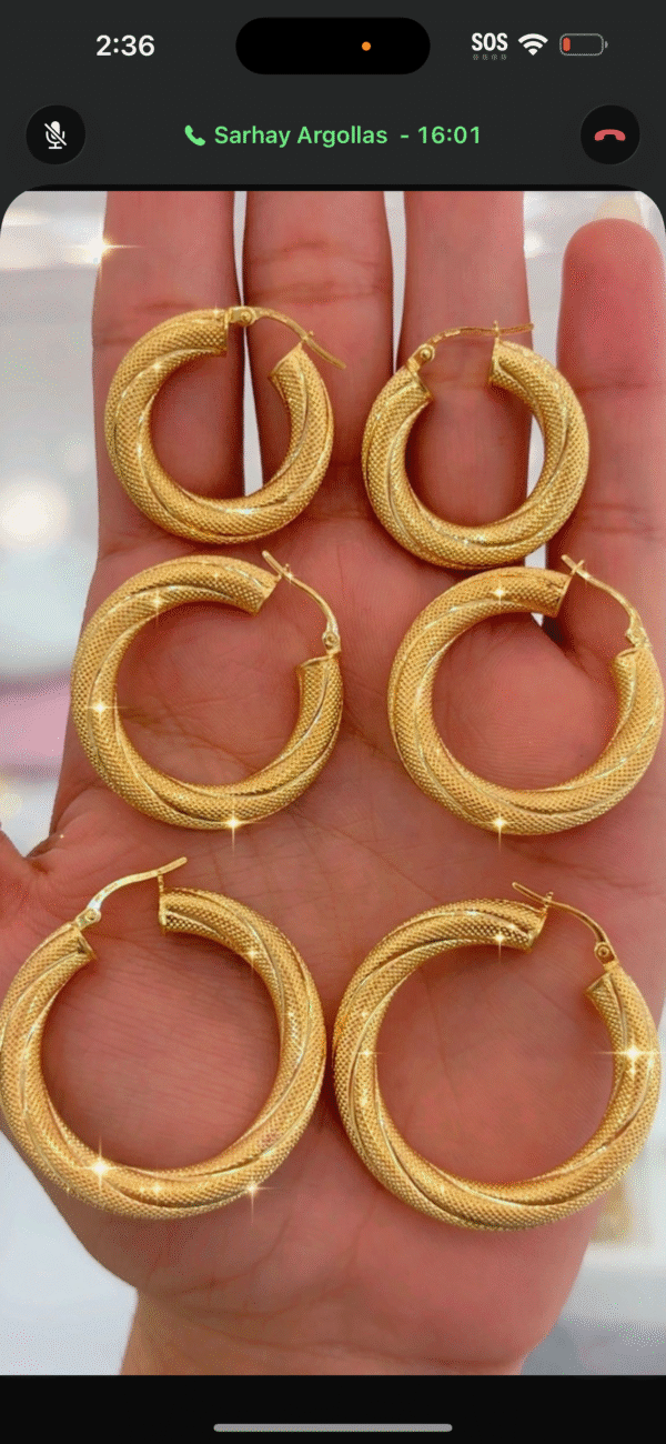 Trío de argollas 10k