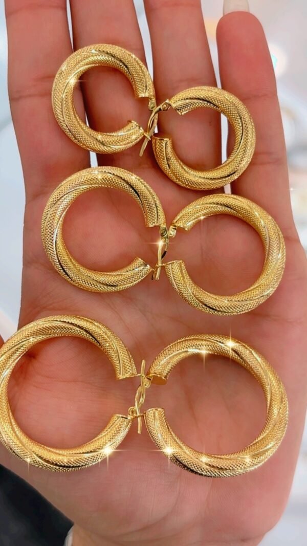 Trío de argollas 10k