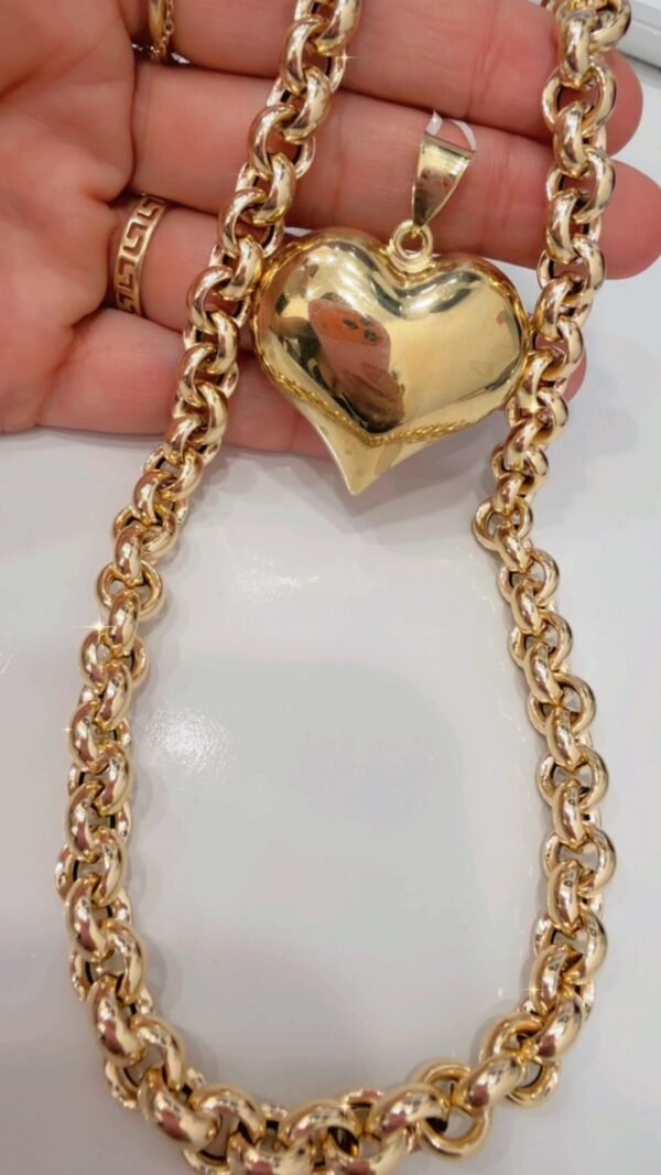 Cadena Rolo con corazón