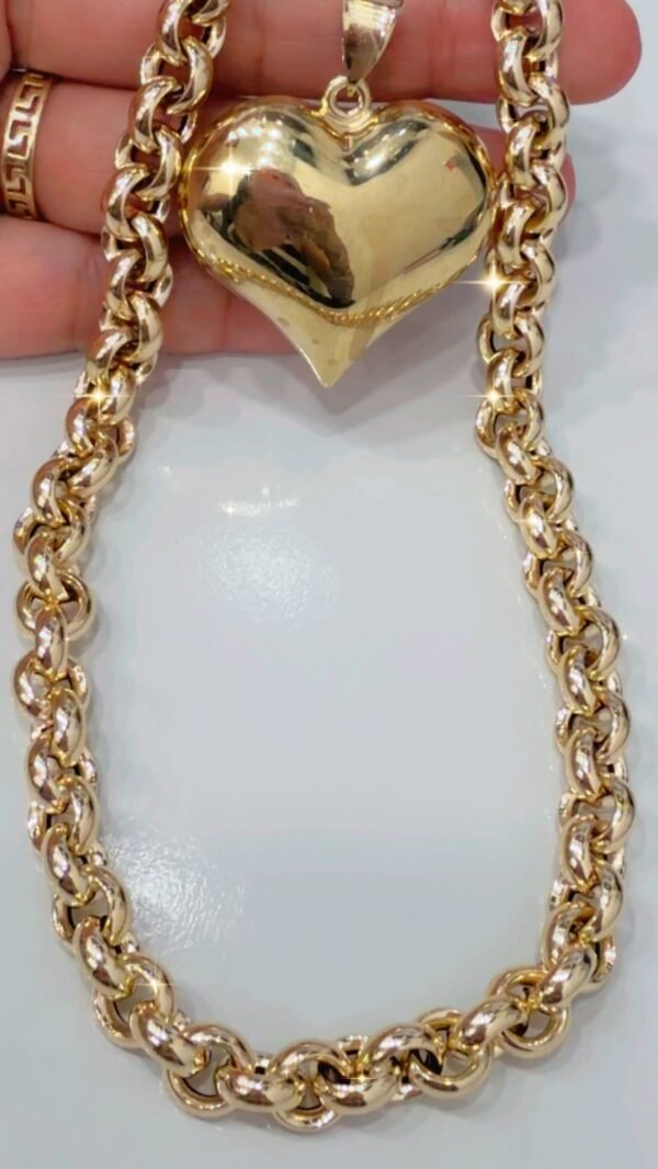 Cadena Rolo con corazón