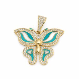 026886d8-0f6f-486f-9352-08deee00cdd5.jpg Dije Mariposa CZ Azul 14k Weight 6.5gr