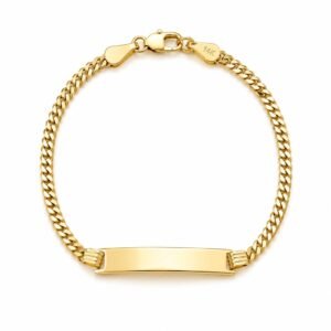 Manilla Placa Cuban Link Solido 14k Size 5'' x 3.3mm Weight 4.3gr