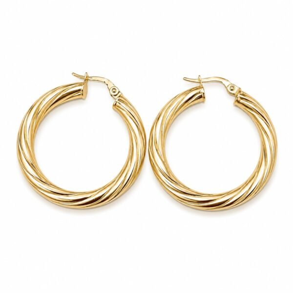 argollas Torcidas Pulidas Rose 10k 4x3.95mm Weight 3.1gr