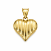 Dije Corazon Medio Textura Lineas Rose 10k Weight 1.2gr