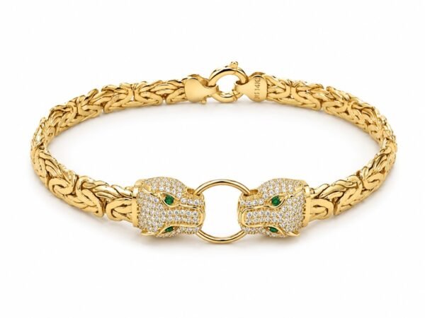 Manilla Pantera CZ 14k Size 7.5'' Weight 12.2gr