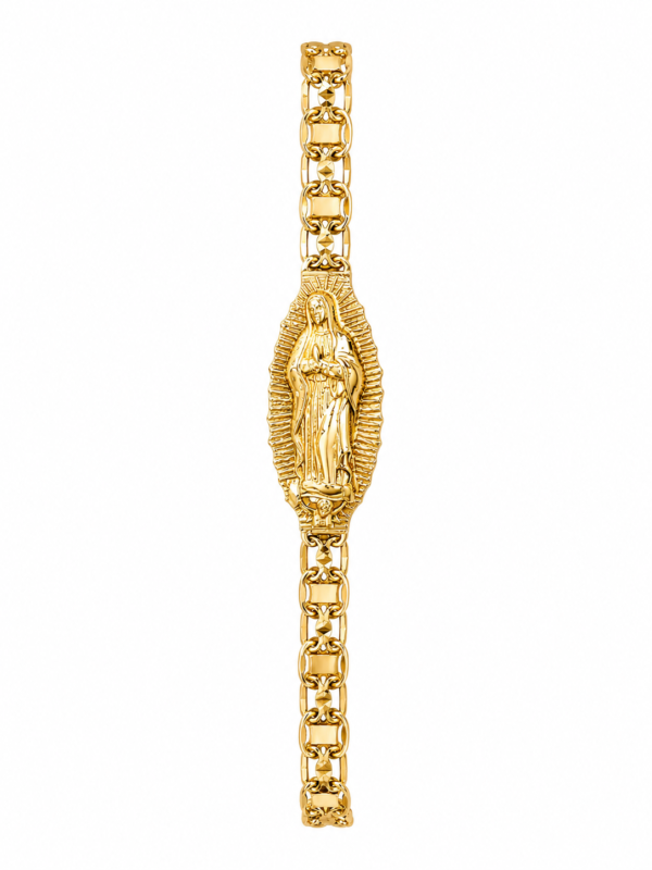 Manilla Malla Virgen De Guadalupe 14k Weight 6.8gr Size 7.5