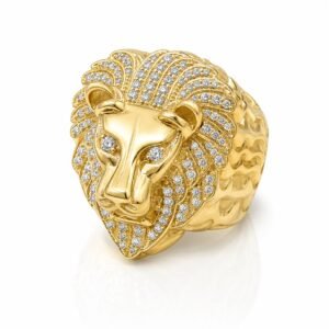 Anillo Hombre Leon CZ 10k Size 13 Weight 7.5gr