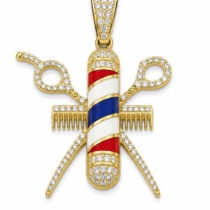 Dije Barbero CZ 14k Weight 4.4gr