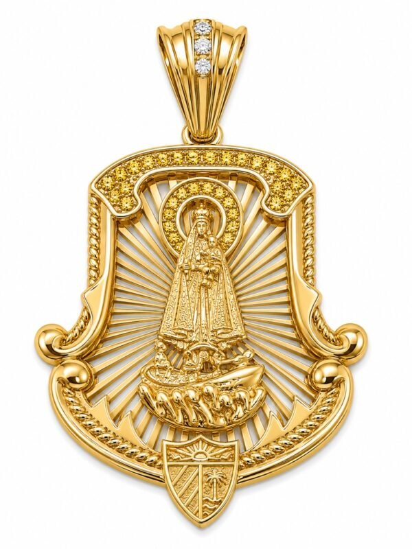 Dije Virgen De La Caridad Casa Fancy 10k Weight 7.8gr K76415C