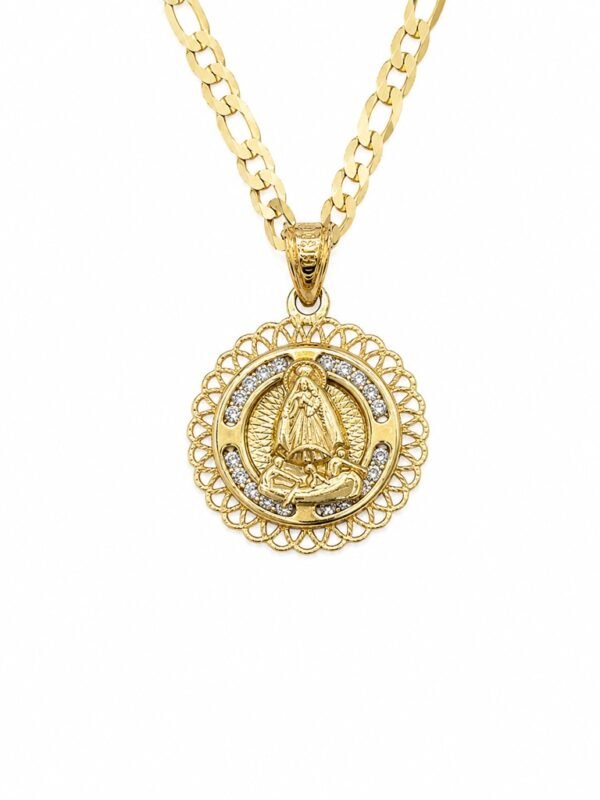 Dije Virgen De la Caridad miniatura Rose 10k Weight 0.7gr