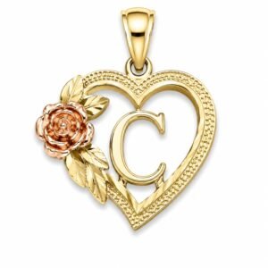 Dije Letra Corazon C 14k Weight 0.8gr