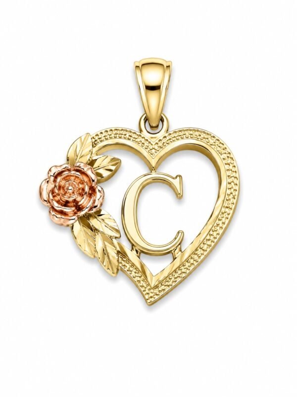 Dije Letra Corazon C 14k Weight 0.8gr
