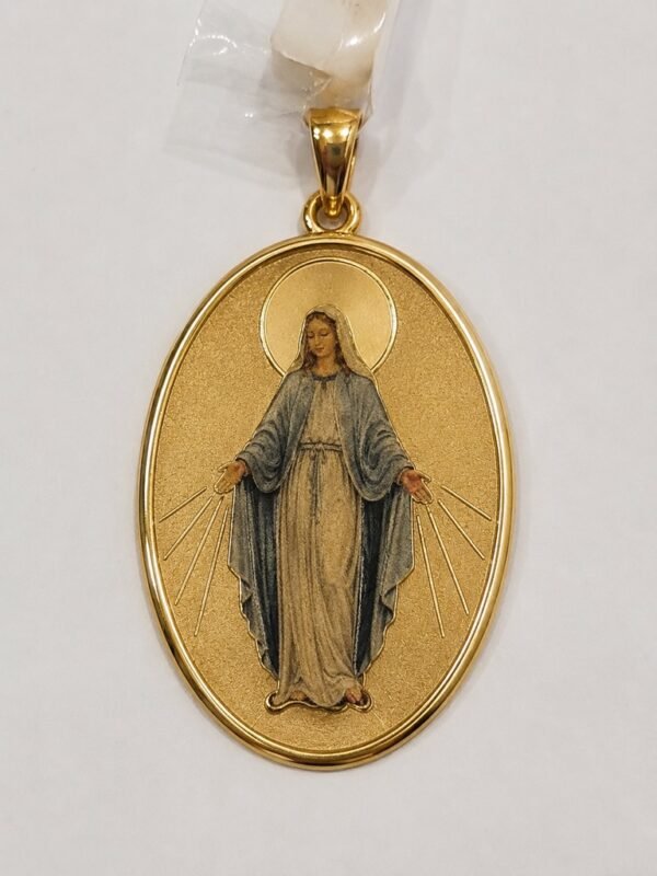 Dije Virgen Guadalupe a Color 14k Weight 1.1gr