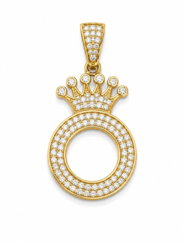 Dije Letra Corona CZ O 14k Weight 2.2gr