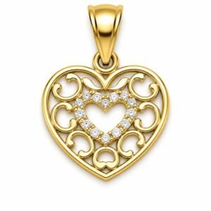 315c80cb-ed56-447f-91ed-08deee00cdd5.jpg Dije Corazon w/CZ YF 10K Weight 1.2gr