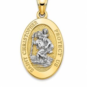 34095526-fa8b-4aa5-93d7-08deee00cdd5.jpg Dije St. Christopher P. Oval Mini 14k Weight 1.2gr