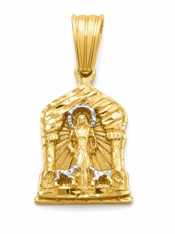 Dije St. Lazaro Casa Mini 3D 10K Weight 9.1gr