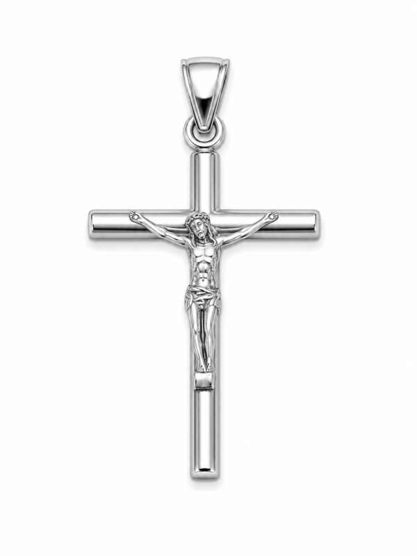 Dije Cruzifijo Oro Blanco 14k Weight 1gr