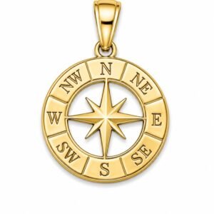 Dije Brujula Estrella Polar 14k Weight 0.8gr
