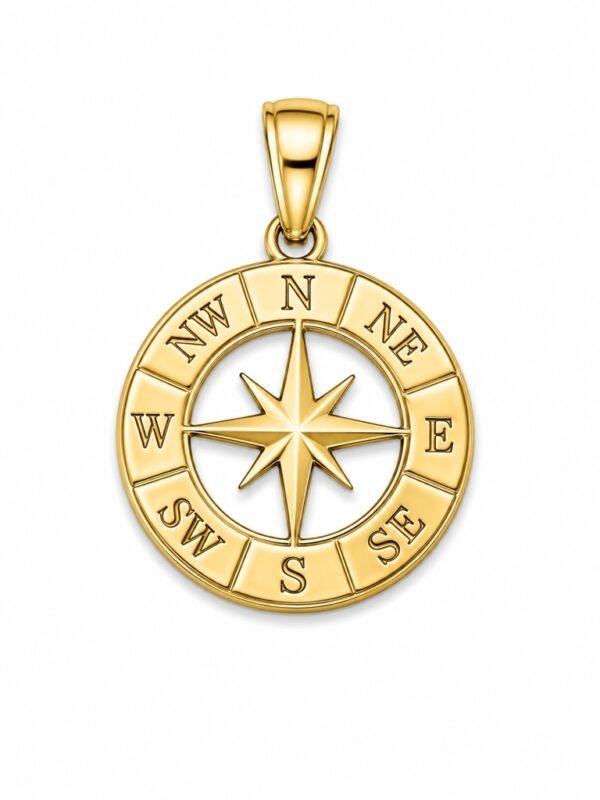 Dije Brujula Estrella Polar 14k Weight 0.8gr
