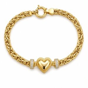 413a6e59-0a4d-443f-62cf-08dee72f1c84.jpeg Manilla Bizantino Corazon CZ 10k Size 7.5 Weight 7.4gr