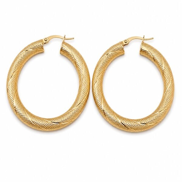 argollas Nevadas Gruesa Rose 10k Weight 4.8gr 5''