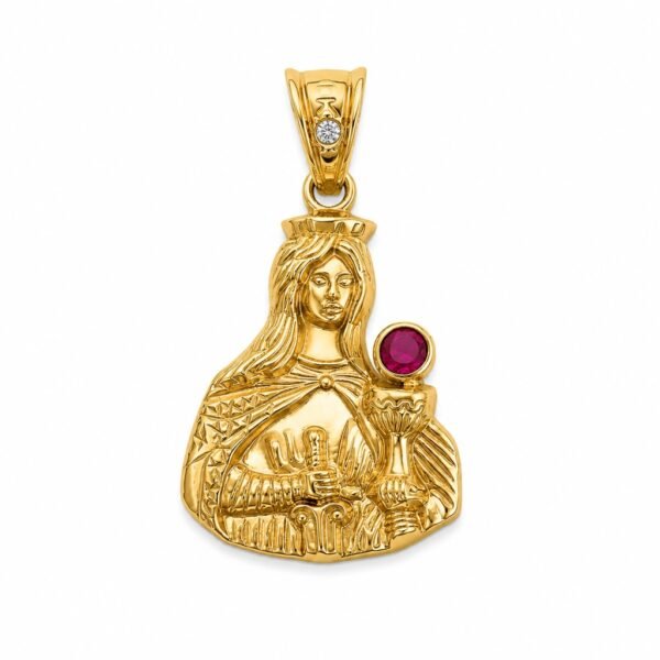 Dije Santa Barbara Piedra Roja 10K Weight 1.8gr