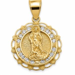 Dije St. Lazaro Mini Mini Placa 10K Weight 0.8gr