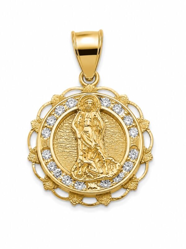 Dije St. Lazaro Mini Mini Placa 10K Weight 0.8gr
