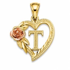 Dije Letra Corazon T 14k Weight 0.8gr