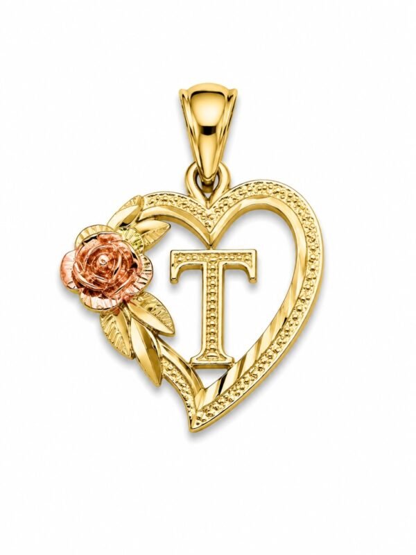 Dije Letra Corazon T 14k Weight 0.8gr
