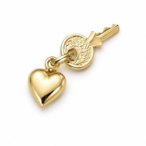 Dije LLaves Corazon 10k Weight 0.3gr