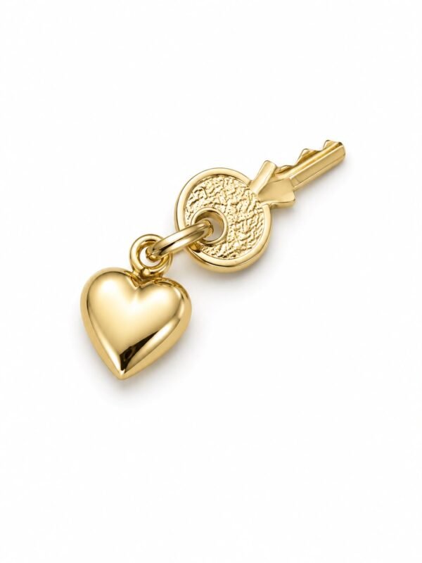 Dije LLaves Corazon 10k Weight 0.3gr