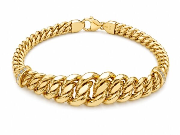 Manilla Corte Princesa CZ 14k Size 7'' Weight 8.5gr
