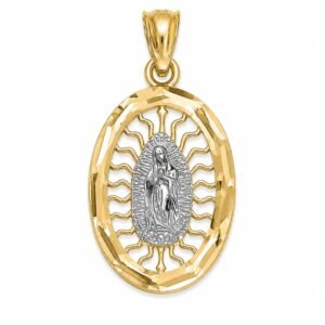 Dije Oval Virgen Mini 10K Weight 1gr