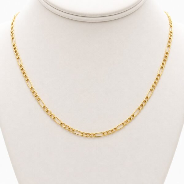 Cadena Figaro Semi Solida Anier 10k Size 16'' Weight 1.5gr
