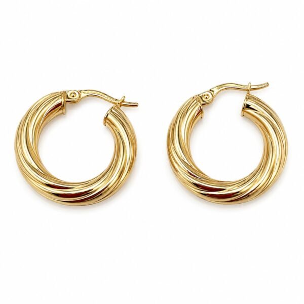 argollas Torcidas Pulidas Rose 10k 2x4mm Weight 2.2gr