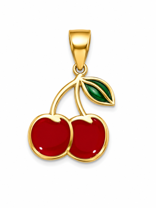 Dije Mini Cherry SF 14K  Weight 0.3gr