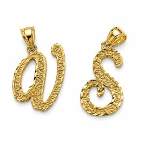 Dije Letra Fancy V & S 10K Weight 1.4gr