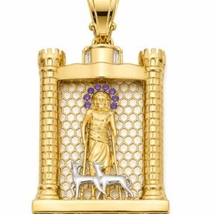 Dije St. Lazaro Casa 3D 10K Weight 17.8gr